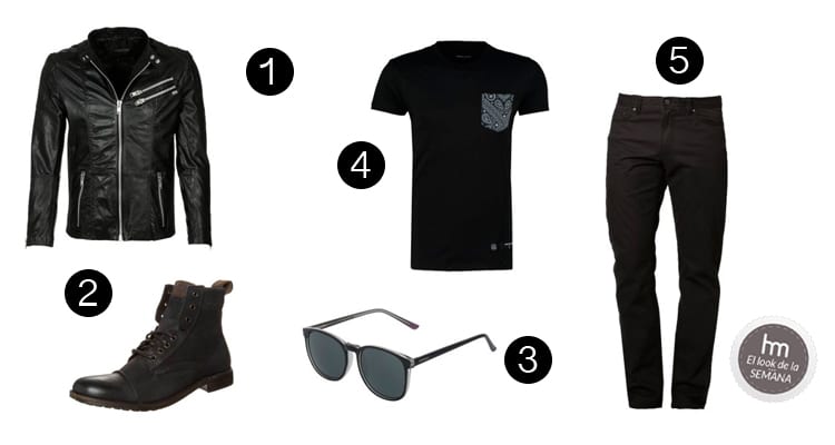 ✍Look Total Black - Hombre Moderno